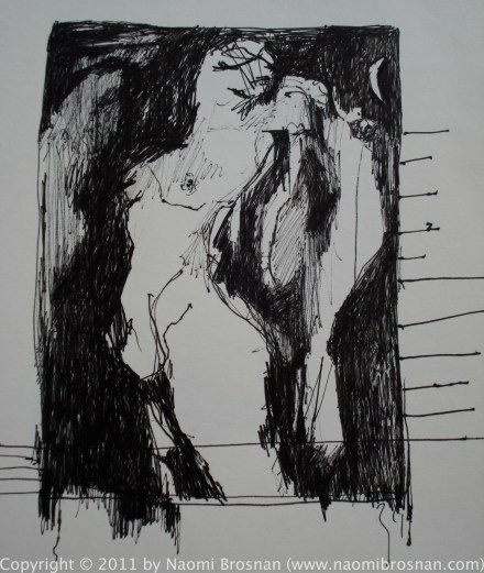 Pen Drawing on paper 2011 - 18cm x 20cm - €150 Unframed 